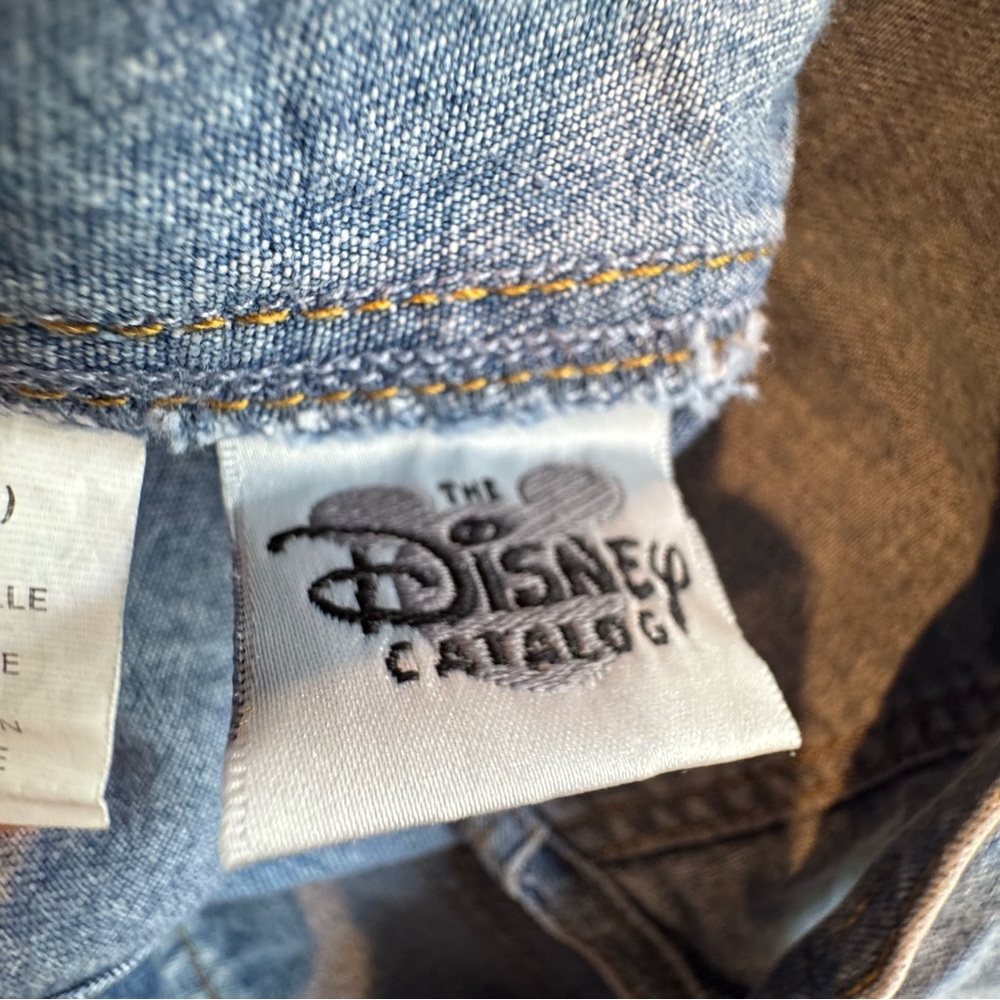 Vintage Disney Catalog Embroidered Mickey Mouse Denim Overalls Women’s Large - Picture 12 of 14